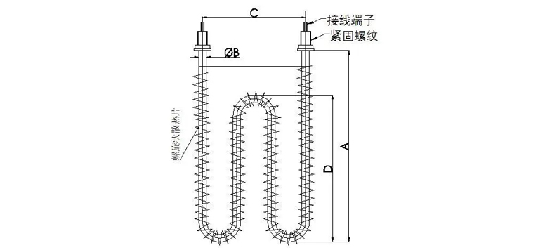 u型翅片电热管